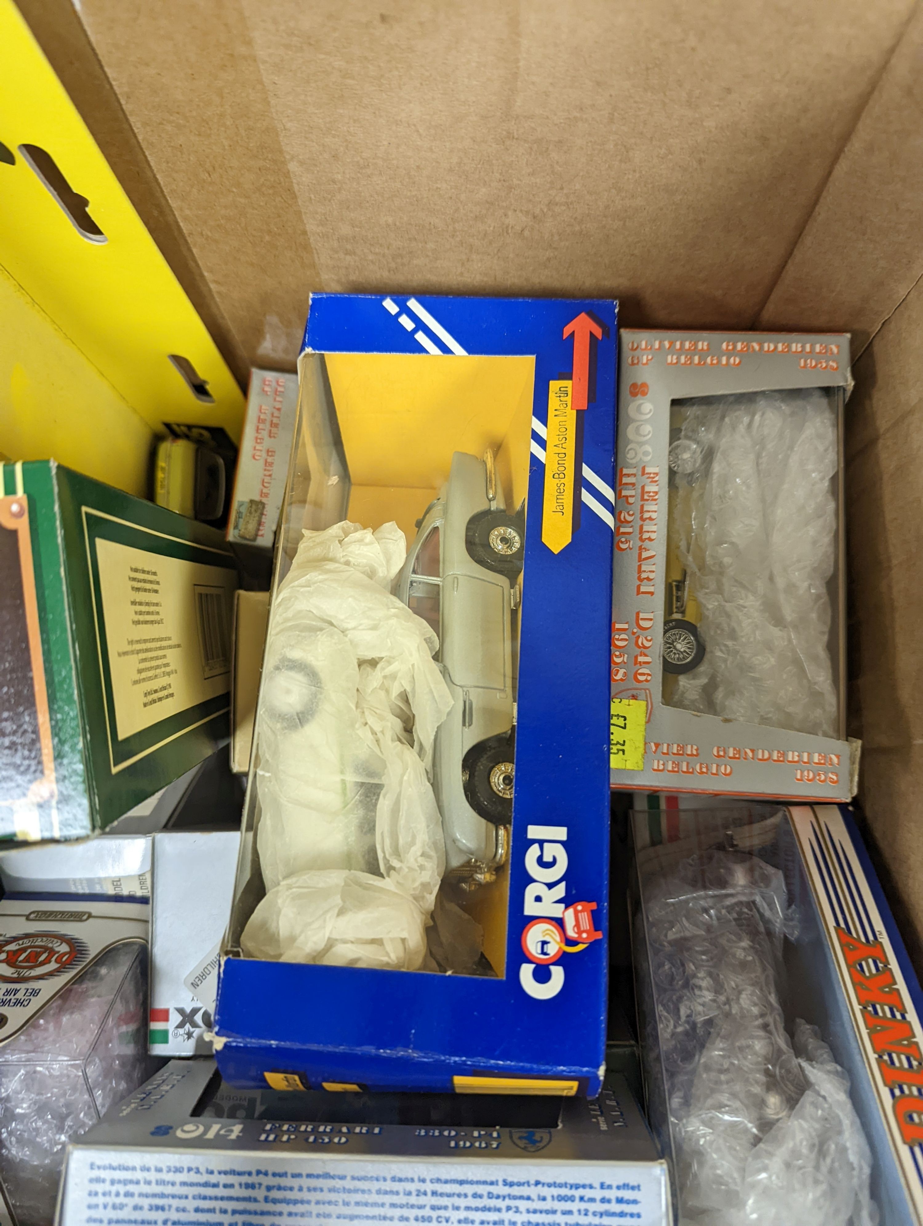 A group of assorted diecast cars including Brumm and Dinky.
